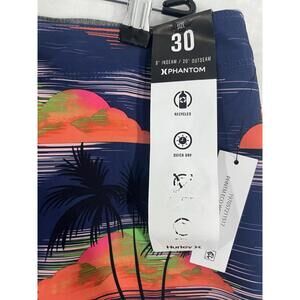 Hurley Phantom Boardshorts 30 Mens 20” Board Shorts 9” Inseam Tropical Print